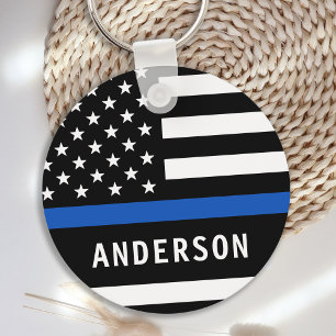 Chaveiro Policial Personalizado Linha Azul Moderna