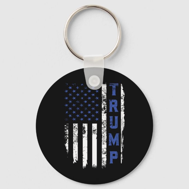 Chaveiro Policial Thin Blue Line Republican Policial Usa Ba (Frente)