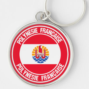 Chaveiro Polinésia Francesa Round Emblem