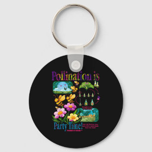 Chaveiro Polinização de abelhas inseto flor vintage botânic