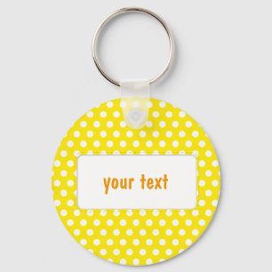 Chaveiro Polkadot amarelo