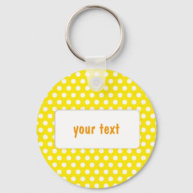 Chaveiro Polkadot amarelo (Frente)