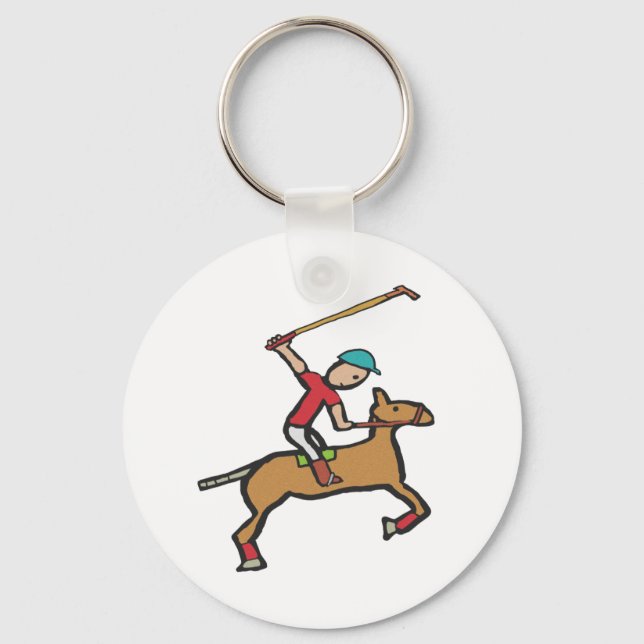 Chaveiro Polo Playing Horse and Rider (Frente)
