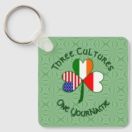 Chaveiro Polônia Ireland American Shamrock Flag Personaliza