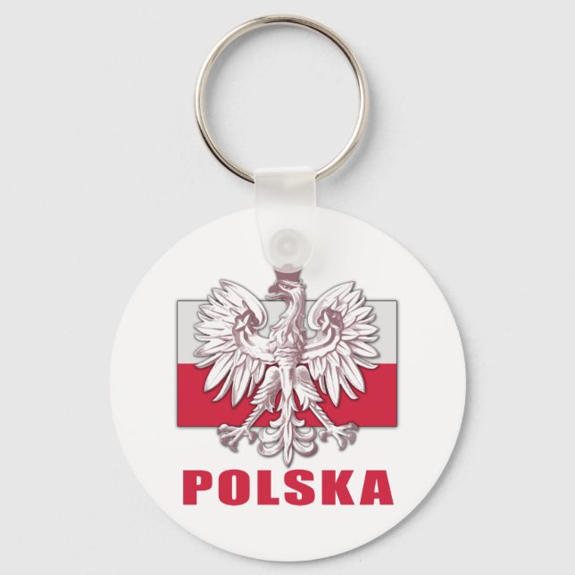 Chaveiro Polônia Polska Casaco de Armas (Frente)