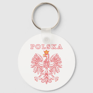 Chaveiro Polska com polonês Eagle do vermelho