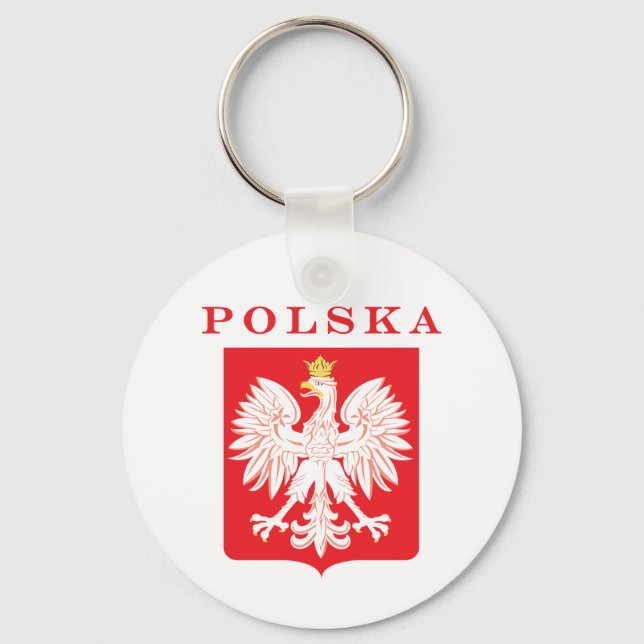 Chaveiro Polska Eagle Red Shield (Frente)
