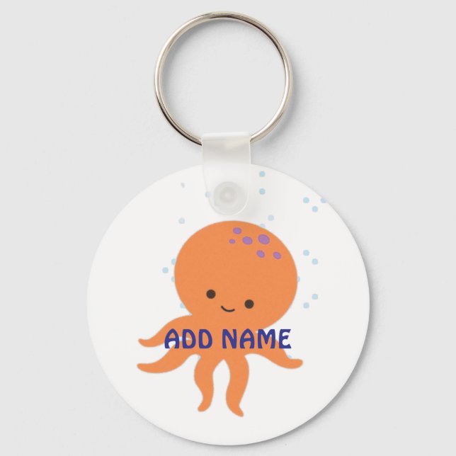 Chaveiro Polvo Fofo Desenho Personalizado (Frente)
