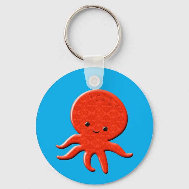 Chaveiro Polvo Vermelho Fofo (Frente)