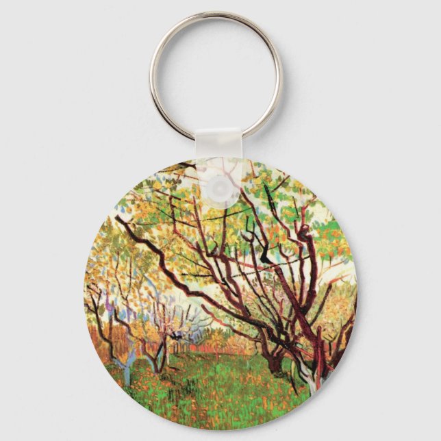 Chaveiro Pomar em Flor por Vincent van Gogh (Frente)
