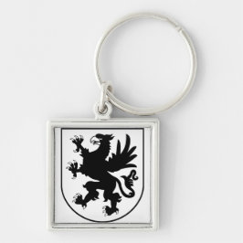 Chaveiro Pomeranian Coat of Arms Black and White Heraldic
