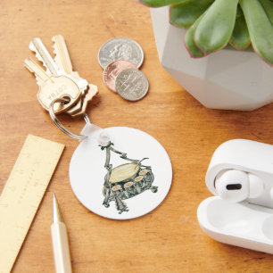 Chaveiro Ponche de Natal em uma tigela de punch de árvore d