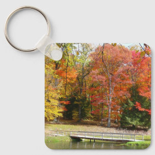 Chaveiro Ponte da Seven Springs Fall III Paisagem de Outono