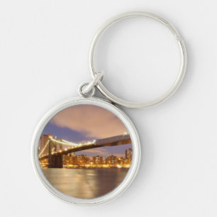 Chaveiro Ponte de Brooklyn e Manhattan na noite