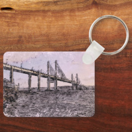 Chaveiro Ponte Kessock Escócia Aquarela Artística