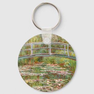Chaveiro Ponte sobre uma lagoa de lírios de água, Claude
