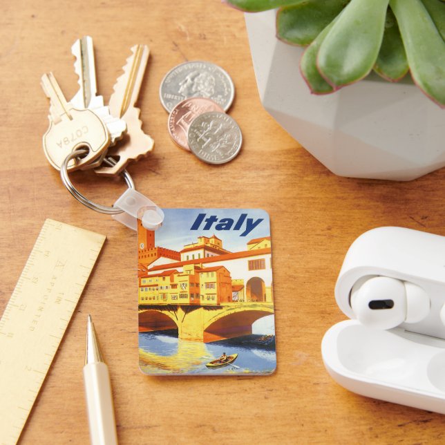 Chaveiro Ponte viagens vintage Florence Firenze Itália (Mesa)
