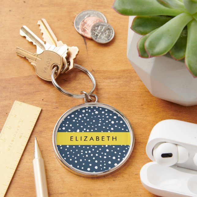 Chaveiro Pontos Dalmáticos Azuis marinhos, Pontos, Pontos,  (Mesa)