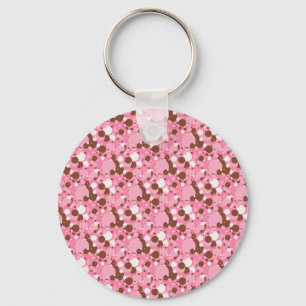 Chaveiro Pontos napolitanos 02 cor-de-rosa-CHAVEIRO