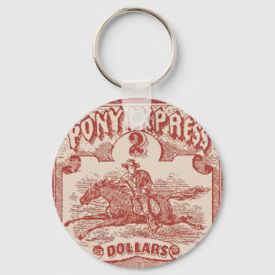 Chaveiro Pony Express Vintage Stamp