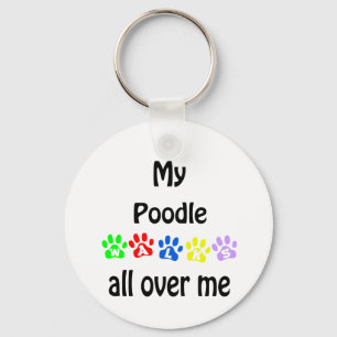 Chaveiro Poodle anda por todo o meu lado