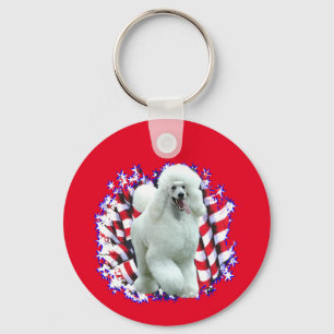 Chaveiro Poodle (branco) Patriot