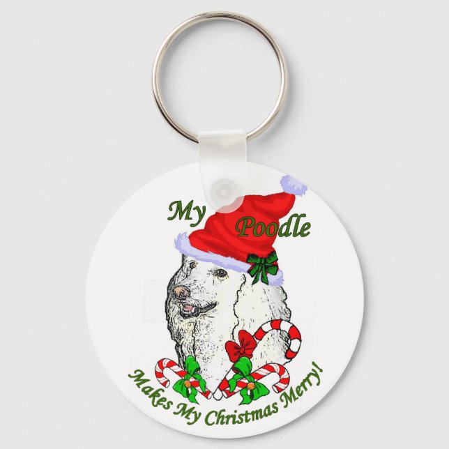 Chaveiro Poodle Christmas Gifts (Frente)