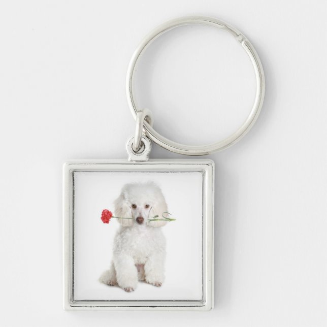 Chaveiro Poodle com Cravo Corrente Premium (Frente)