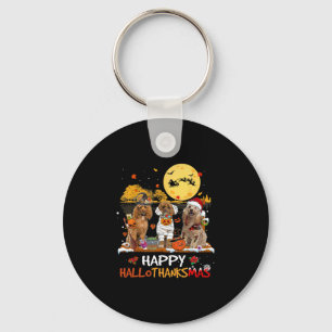 Chaveiro Poodle Feliz Hallothanksmas Dia das Bruxas Ação de