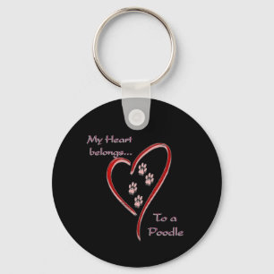 Chaveiro Poodle Heart Pertence