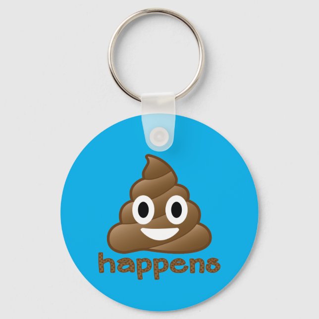 Chaveiro Poop Happens Emoji (Frente)