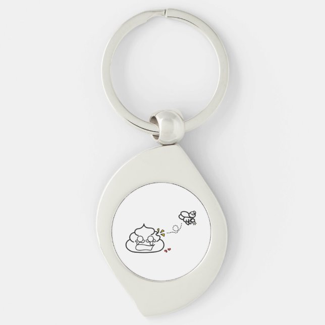 Chaveiro Poop quebrado - Brootsch, PooPoo (Frente)