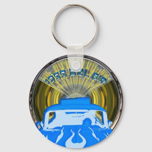 Chaveiro Pop Art 1955 Bel Air Blue (Frente)