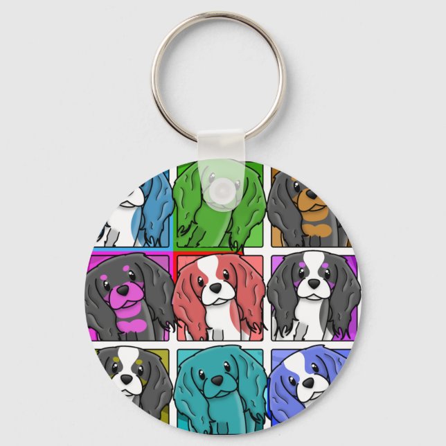Chaveiro Pop Art Cavalier King Charles Spaniel (Frente)