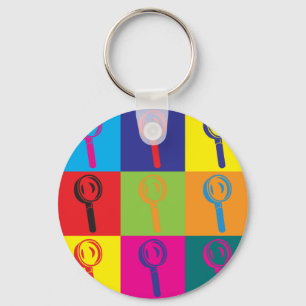 Chaveiro Pop art da ciência forense