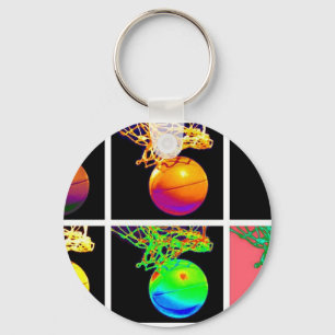 Chaveiro Pop art das aros de basquetebol do B-Ball