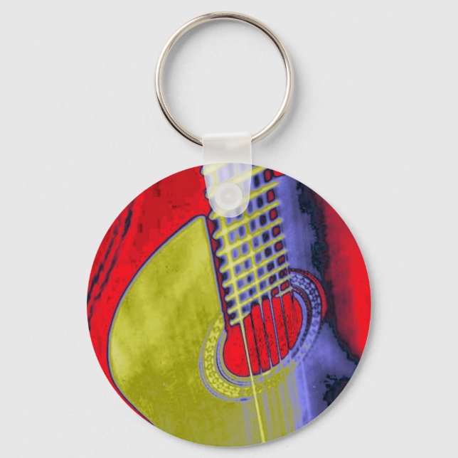 Chaveiro Pop Art Guitar (Frente)