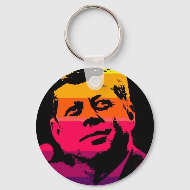 Chaveiro Pop Art Jack JFK John F. Kennedy (Frente)