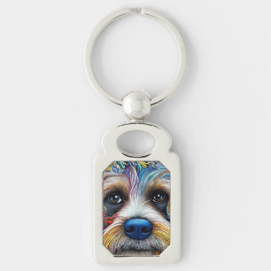 Chaveiro Pop Art Terrier bonito