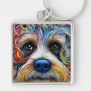 Chaveiro Pop Art Terrier bonito