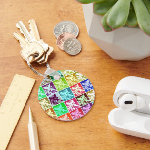 Chaveiro Pop de German shepherd Colorida