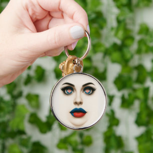 Chaveiro Pop de Retrato de Beleza e Lábios croata