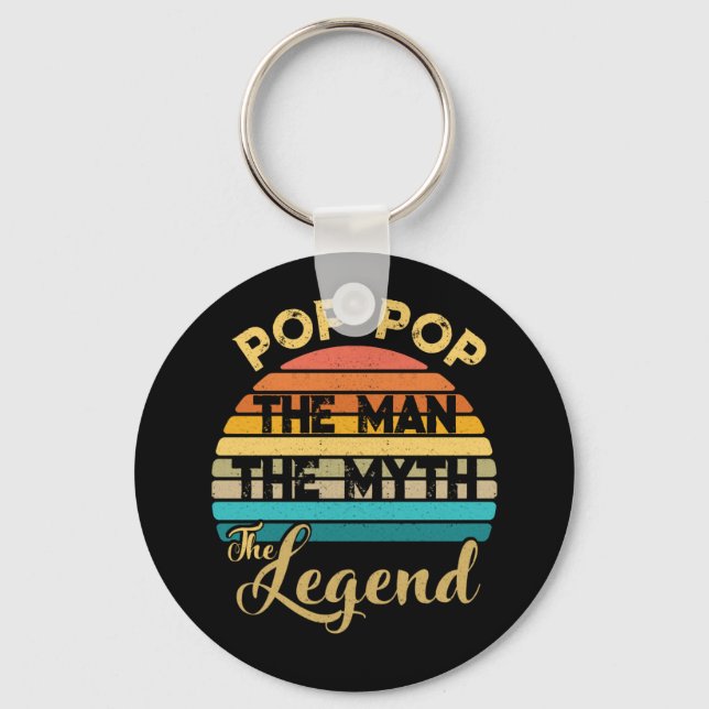 Chaveiro Pop Pop do Homem O Mito A Lenda Dia do Pai (Frente)