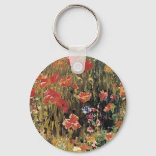Chaveiro Poppies de Robert Vonnoh, Impressionismo Vintage