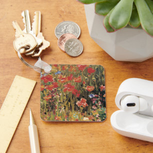 Chaveiro Poppies de Robert Vonnoh, Impressionismo Vintage