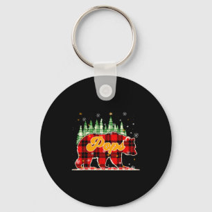Chaveiro Pops Bear Natal Xadrez Vermelho Preto Família Corr
