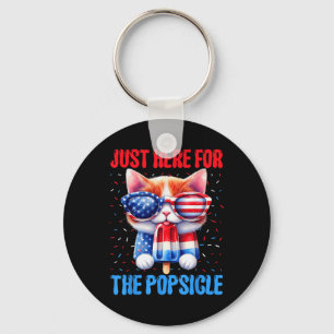 Chaveiro Popsicha 4 De Julho Cat Usa Patriota Americana