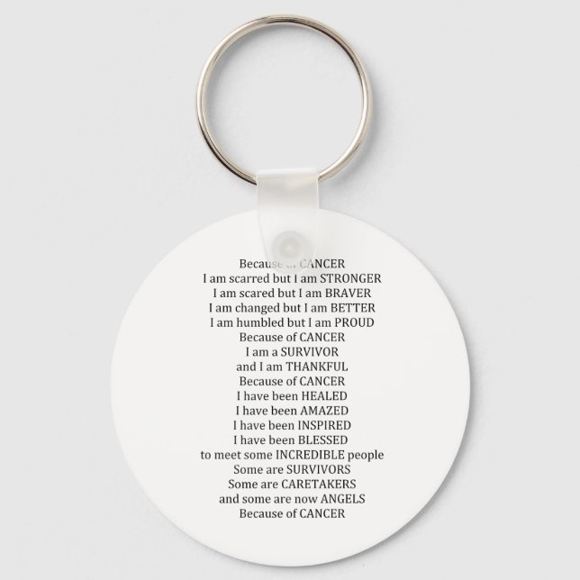 Chaveiro Por causa do Cancer (Frente)