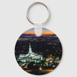 Chaveiro Por do sol beneficiente do templo de Mormon de Lds