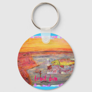 Chaveiro pôr do sol de truta